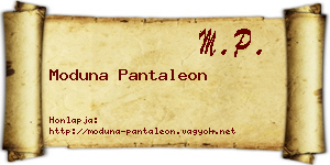 Moduna Pantaleon névjegykártya